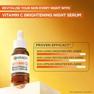 Garnier Targeted Anti Dark Spot Night Serum for Face, 10% Pure Vitamin C & Hyaluronic Acid, 30 ml