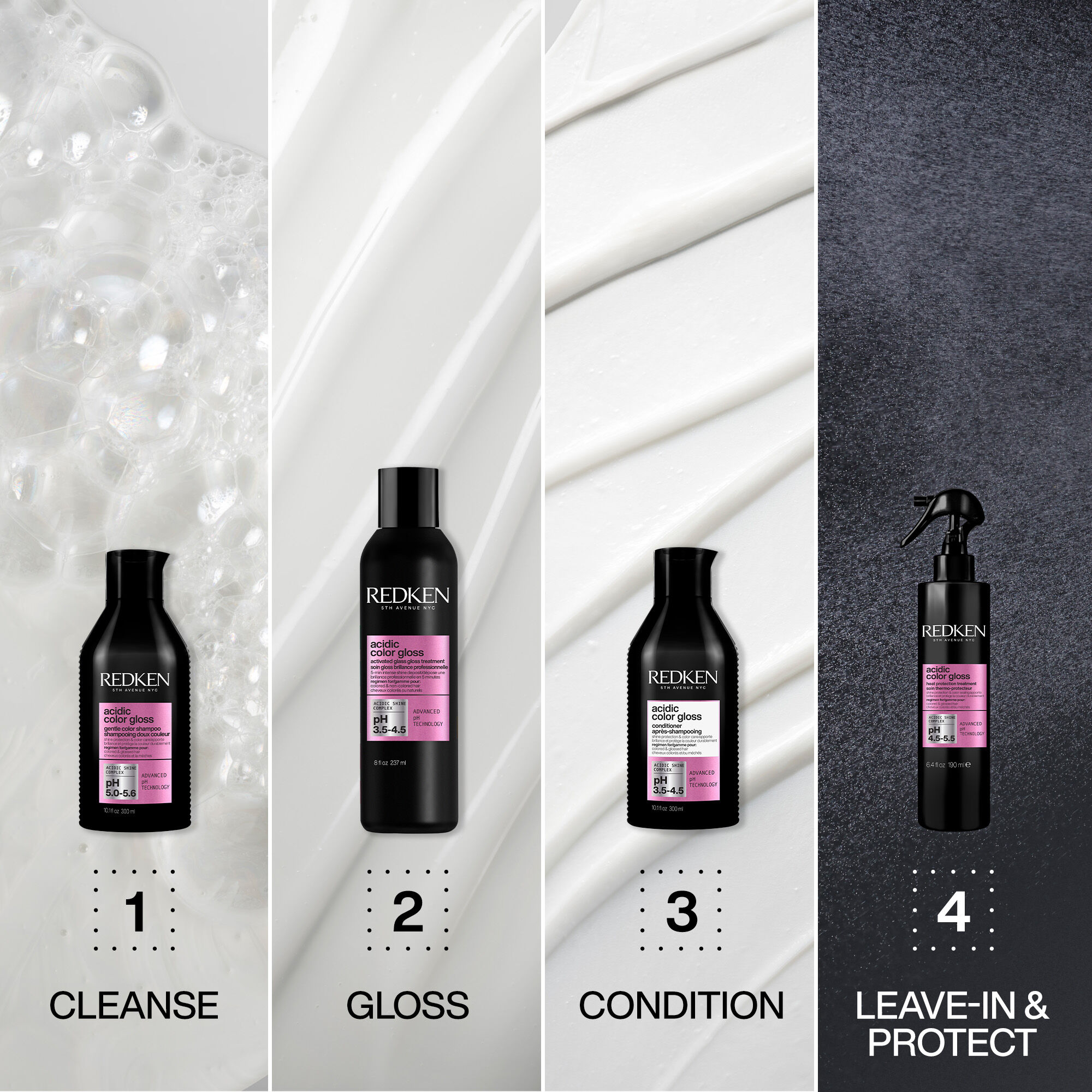 REDKEN Acidic Color Gloss Conditioner, Colour Protection, Glass-Like Shine, for Colour Treated Hair, 300ml