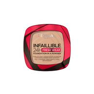L'Oreal Paris Foundation, Infallible 24H Fresh Wear Foundation in a Powder, longwear coverage, mattifying finish, Water, Sweat and Heat Resistant