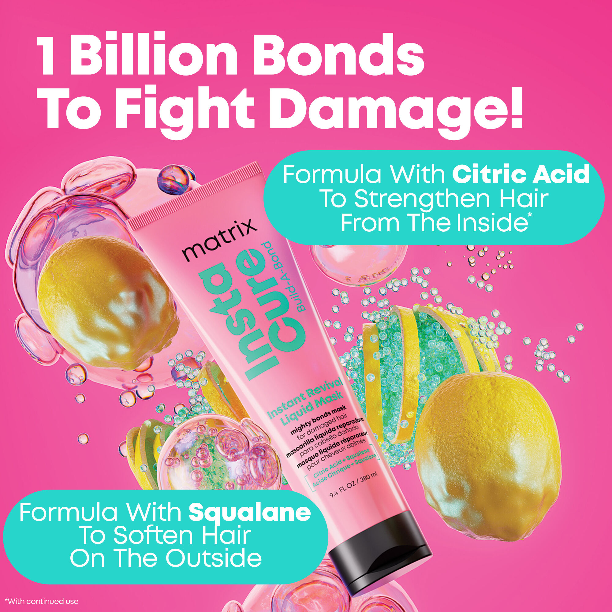 Matrix, Instacure, Build-A-Bond, Instant Revival Liquid Mask