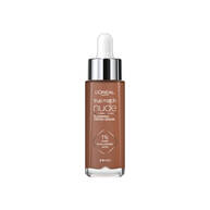L'Oreal Paris Nude Tinted Serum for Face, Plumping and Hydrating Face Makeup, 1 Percent Pure Hyaluronic Acid, Nude Foundation to Cover, Replumps and Hydrates Skin in One Hour, Shade 8-10 Deep