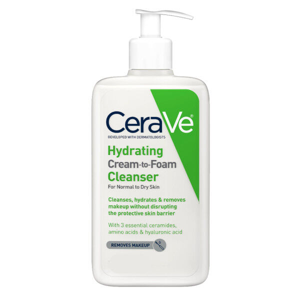 CeraVe Cream-to-Foam Cleanser with Amino Acids for Normal to Dry Skin