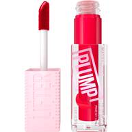 Maybelline Lifter Gloss Plumping Lip Gloss, Lasting Hydration Formula With Hyaluronic Acid and Chilli Pepper, Red Flag