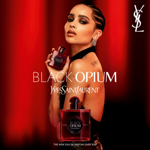 YSL Black Opium Eau de Parfum Over Red