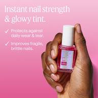 essie Nail Care Hard To Resist Nail Strengthener: Pink Tint, Glow & Shine 13.5ml