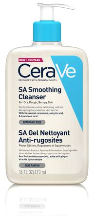 CeraVe SA Smoothing Cleanser with Salicylic Acid for Dry, Rough &  Bumpy Skin 473ml