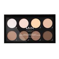 NYX Professional Makeup, Highlight & Contour Pro Powder Palette - 8 Customisable Shades
